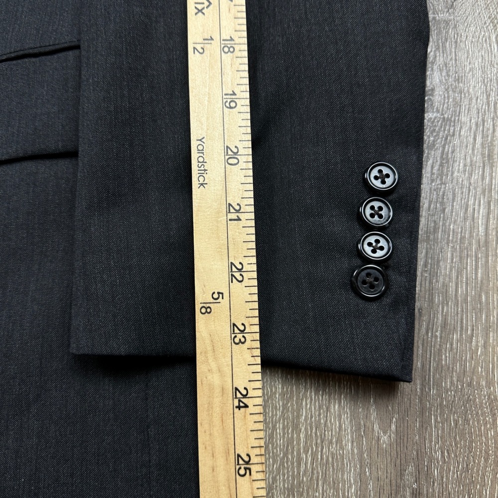 Jos A Bank Signature Collection Wool Blazer 44S Charcoal Grey Suit Jacket - Picture 10 of 11